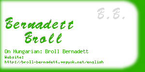 bernadett broll business card